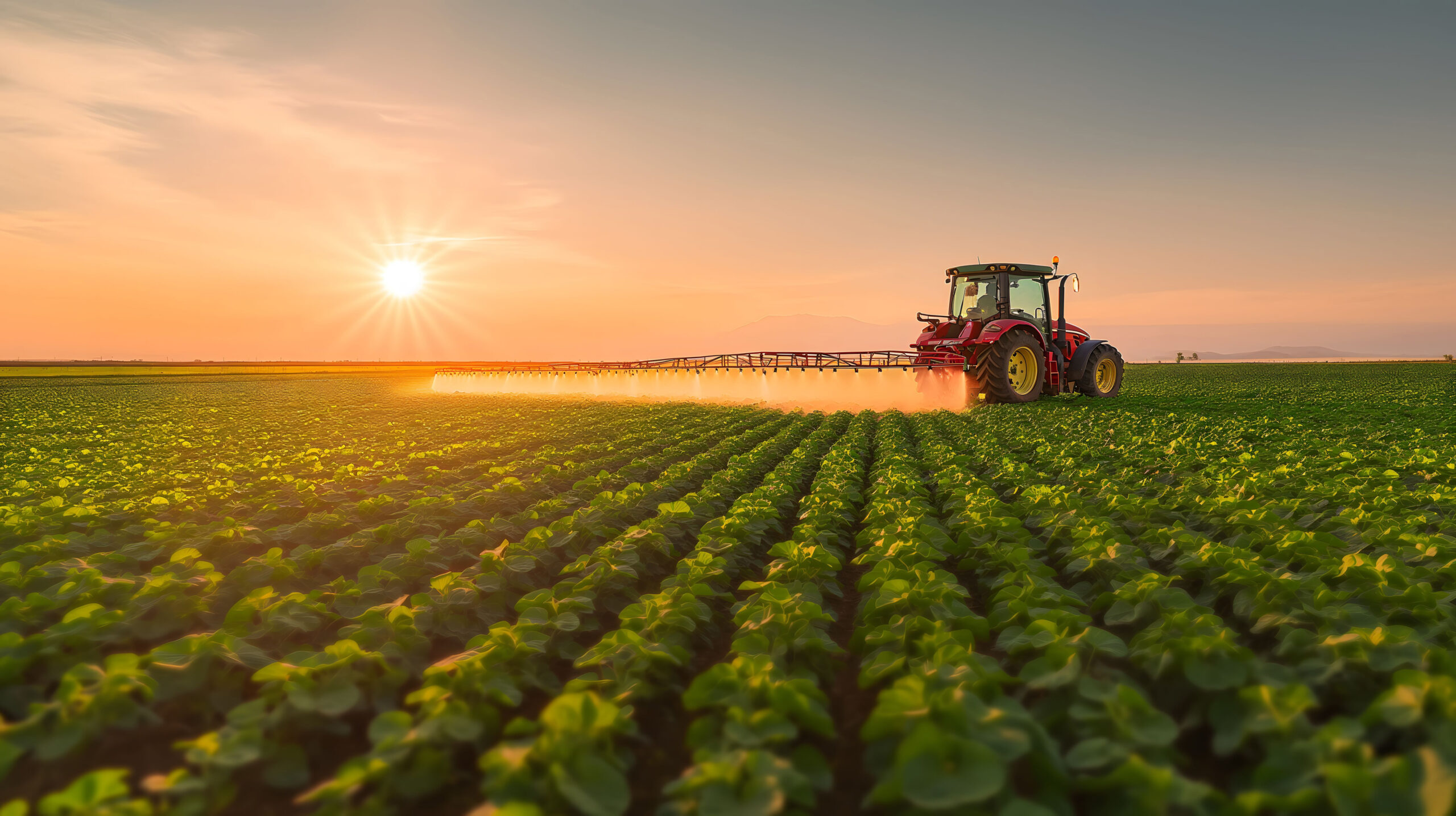 tractor-spraying-pesticides-soybean-field-with-sprayer-sunset